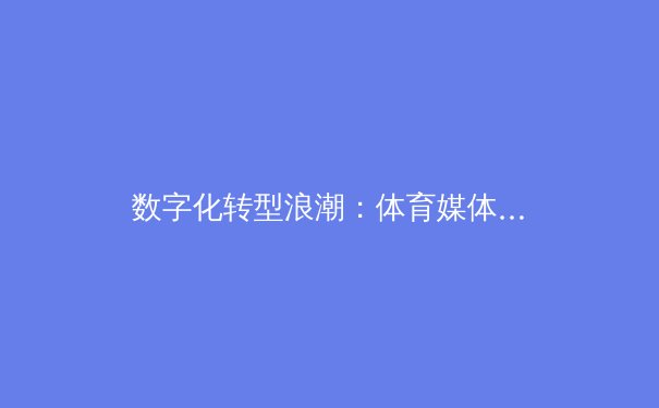 数字化转型浪潮：体育媒体如何重塑球迷互动体验与商业模式 - 3